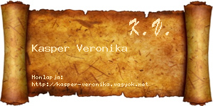 Kasper Veronika névjegykártya